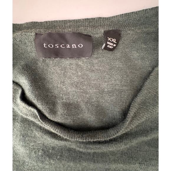 Toscano cashmere green crewneck xxl Men’s long sleeve - Picture 2 of 8